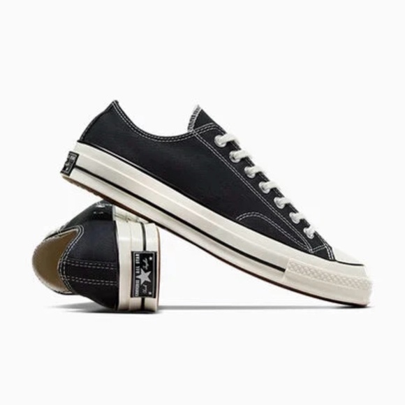 Converse Chuck Taylor All Star Low Black Monochrome Size 9.5 Mens 11.5 Womens - Picture 1 of 6